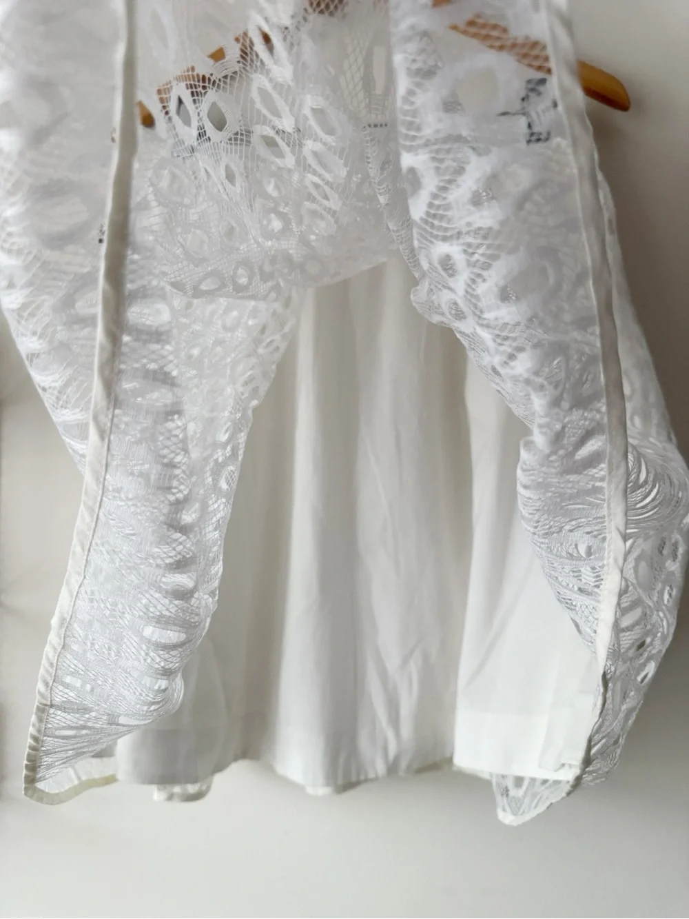 Anthropologie Maeve Lawn Party Skirt With Pockets White A-Line Eyelet Size 4 - Picture 7 of 12